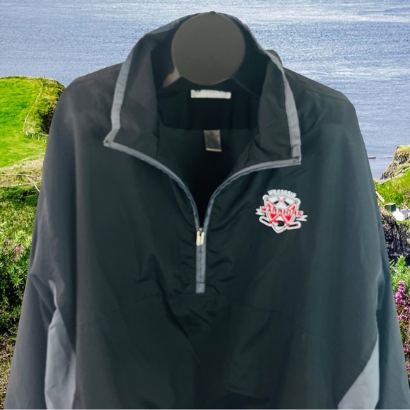 Holloway XXL 1/2 Zip PU Coated Polyester Shell Coach Jacket Wi Warriors Hockey" - Picture 5 of 10